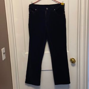 Black, pinwale corduroy pants